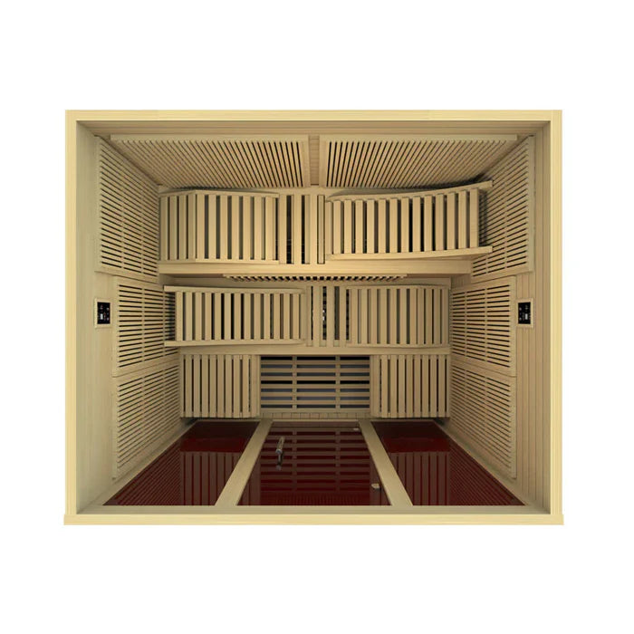 Dexunta 6-Person Low EMF Infrared Sauna (Canadian Hemlock)