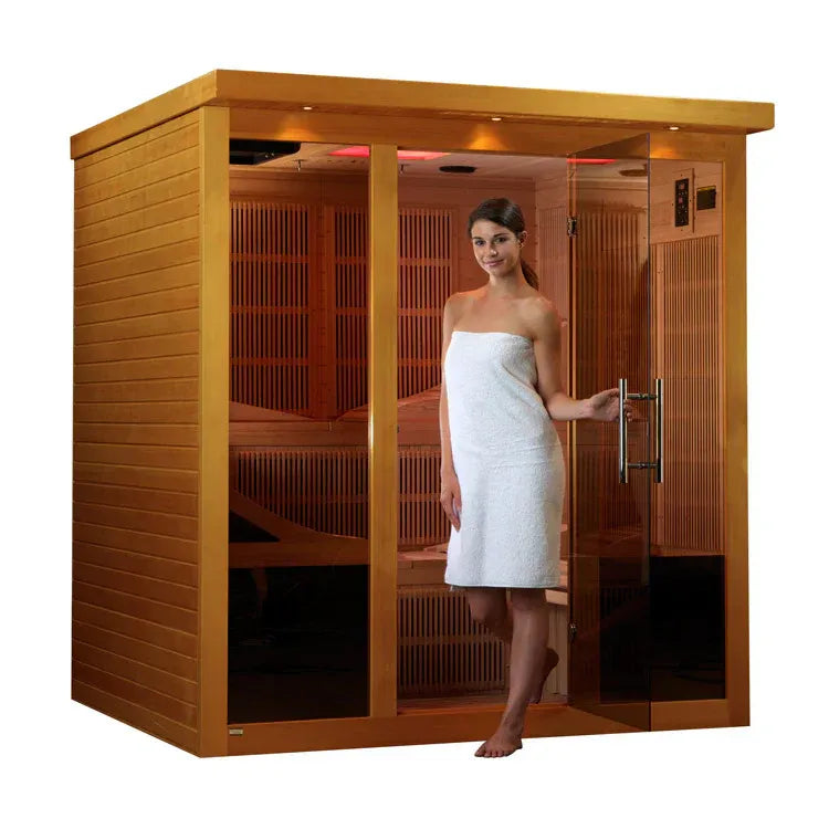 Dexunta 6-Person Low EMF Infrared Sauna (Canadian Hemlock)