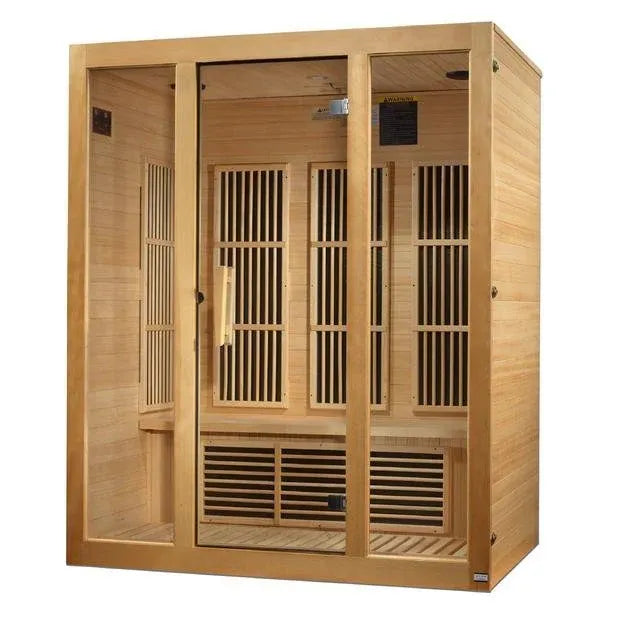 Dexunta 3-Person Zero EMF Infrared Sauna – Canadian Hemlock